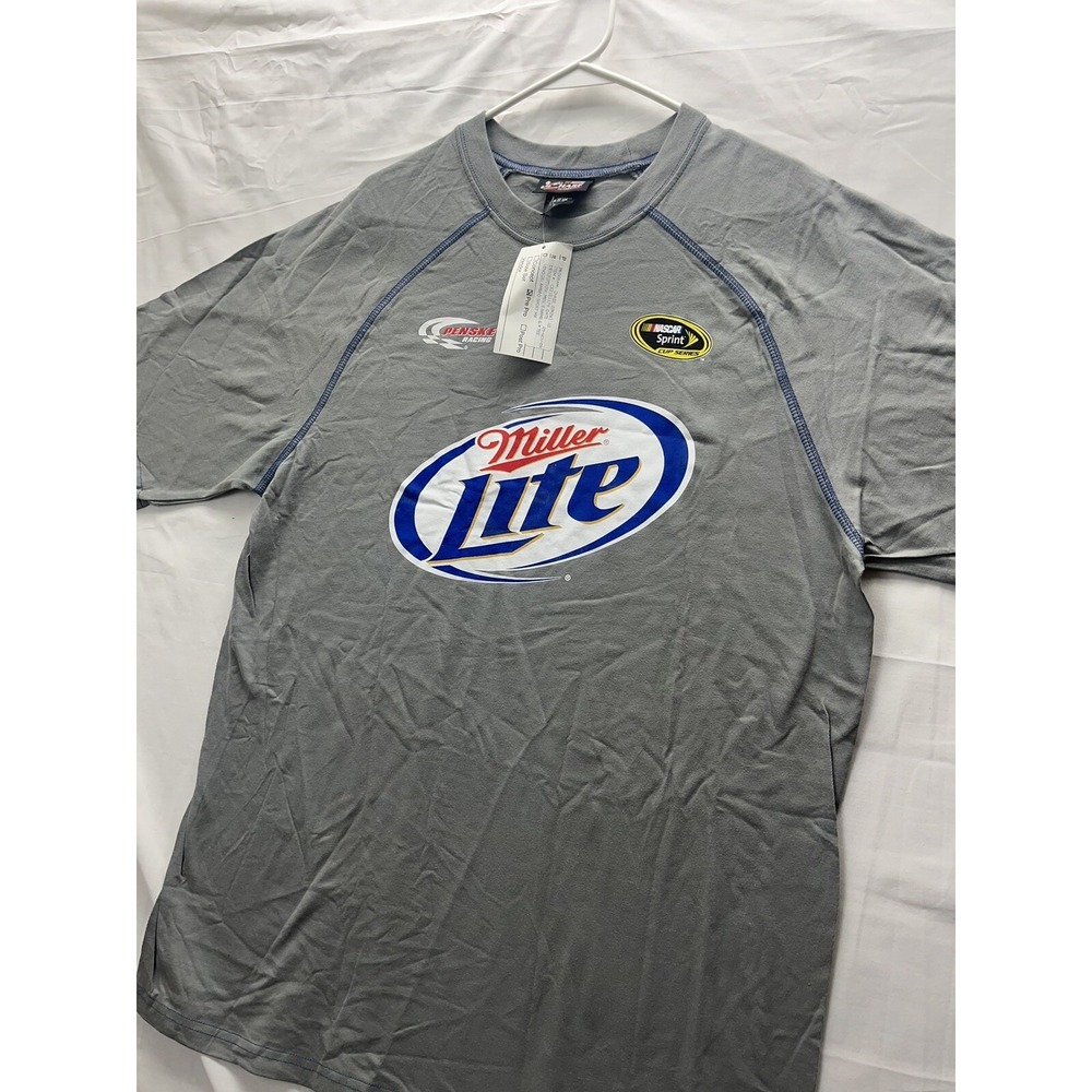 VTG 2010 MILLER LITE KURT BUSCH SPRINT CUP T-SHIRT NWT L   PRE-PRODUCTION SAMPLE